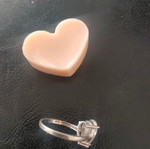 Silver solitaire ring new with hallmark