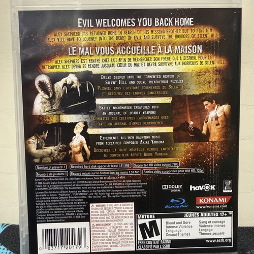 Silent Hill Homecoming PlayStation 3 game used, excellent condition