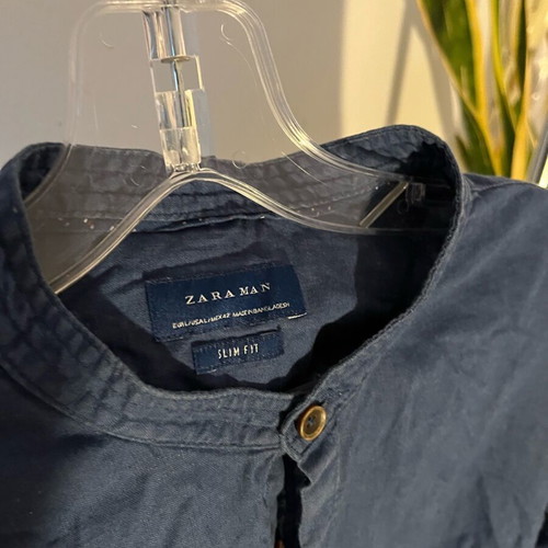 Zara men's shirt L like new, blue