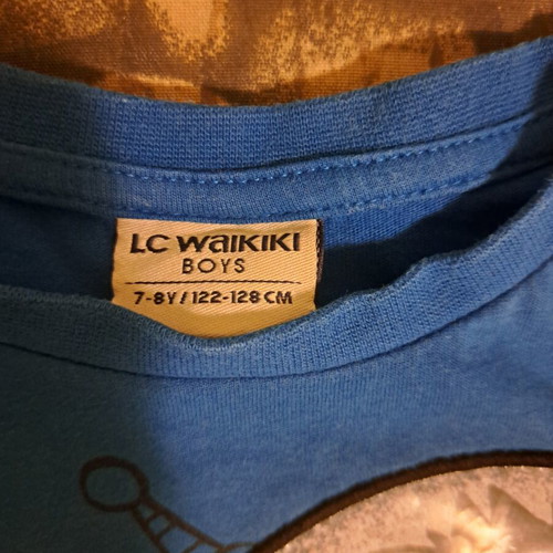 LC Waikiki Boys T-shirt size 7-8 years like new, blue with astronaut print