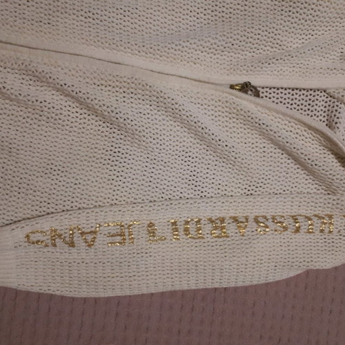 Trussardi Jeans long cardigan used, white, size XL