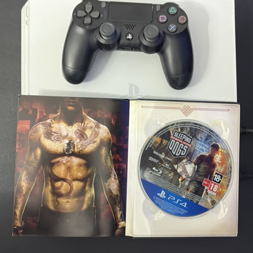 PlayStation 4 Slim 500GB λευκό μεταχειρισμένο με 1 παιχνίδι και χειριστήριο