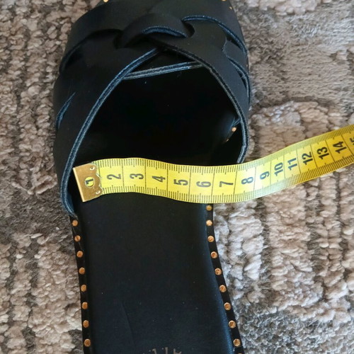 Tsakiris Mallas flat sandals used, size 38, black