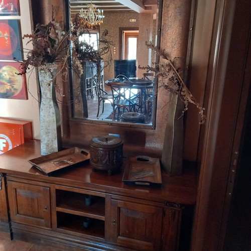 Canadian buffet new from solid Oregon wood with large mirror