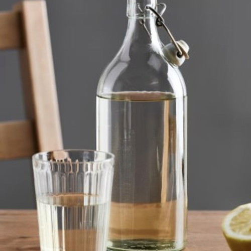 IKEA KORKEN glass bottles set of 2 new
