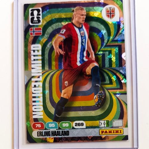 Panini World Cup Adrenalyn XL Limited Edition Hologram Erling Haaland card new