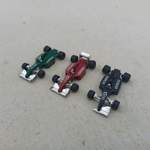 Plastic formula toy cars used, set of 3, 2000s decade