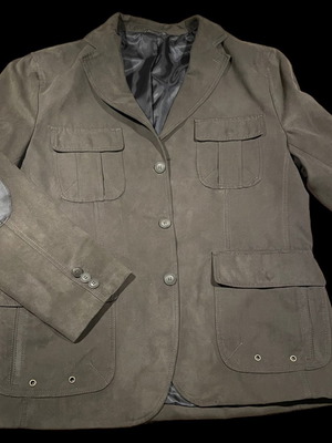 Zara Suede Men's Jacket Used No56 Khaki/Brown