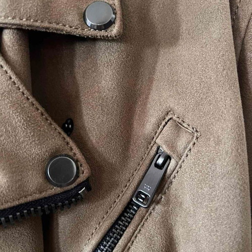 Zara men's jacket brown biker style size L like new