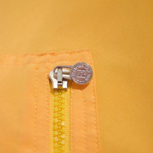 Fendi Jeans reversible Zucca FF monogram jacket, yellow, IT 42