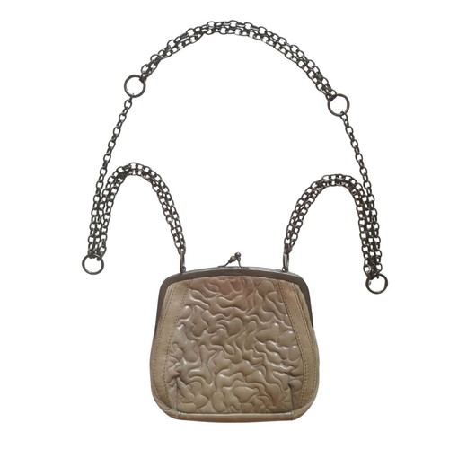 Max&Co Crossbody Bag used, beige with chain and quilted design