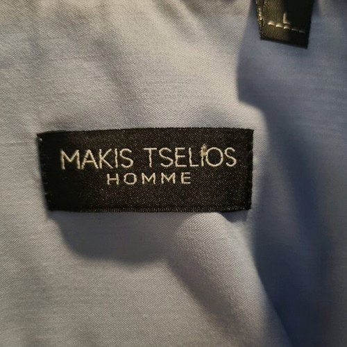 Makis Tselios Fashion shirt size L blue like new, unworn