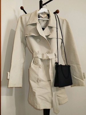 Vintage trench coat size M used beige