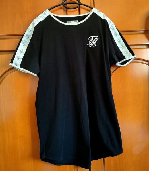 Sik Silk φανέλα μπλούζα Large, gym, t-shirt, top men, αντρική μέγεθος: L, ελαστικ