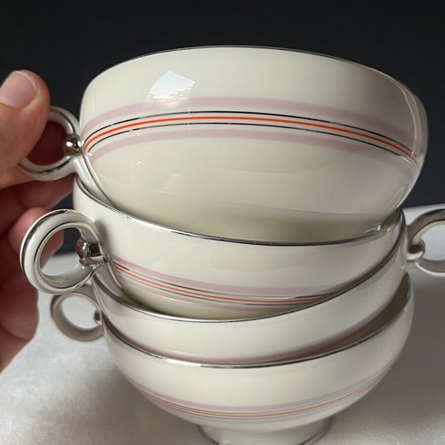 Pirkenhammer vintage porcelain tea cups set of 4 like new