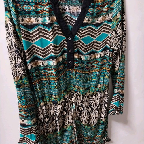 Dress like new with African patterns, size S