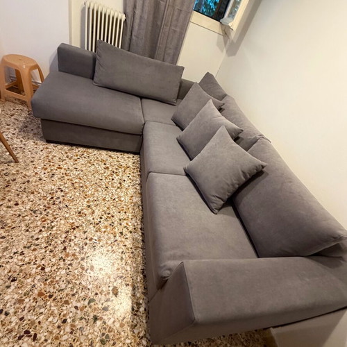 Multifunctional living room sofa with stain-resistant fabric