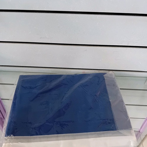 Tablecloth new cotton white with silver stripes and blue spots