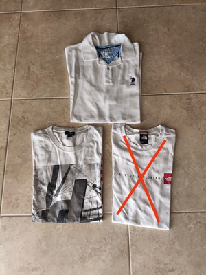 U.S. Polo Assn. and Diesel T-shirts used, sizes M and L, white