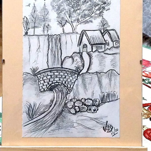 Pencil Drawing Handcrafted Gallery Edition 14x21 cm