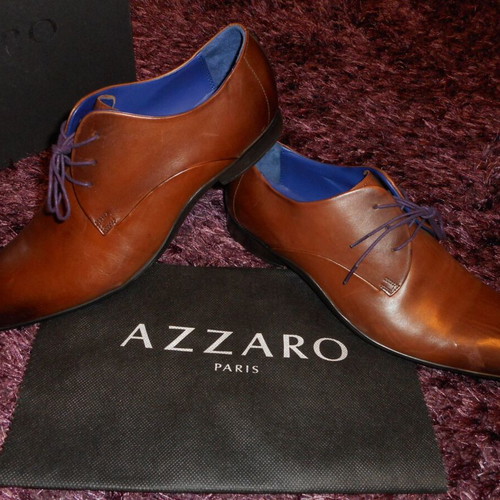 Azzaro Outino elegant brown shoes size 44 new