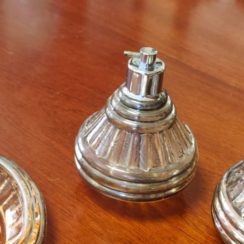 Vintage vanity set used, 5 pieces