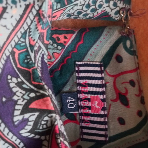 Vilagallo blouse like new, size L, blue and green
