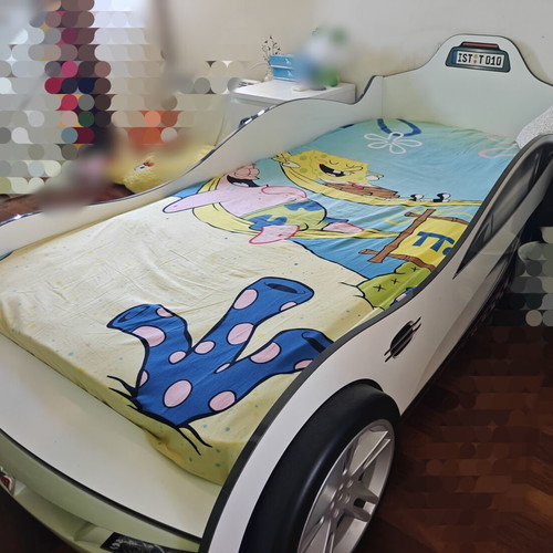 Cilek Car Children's Bed like new with coconut fiber mattress