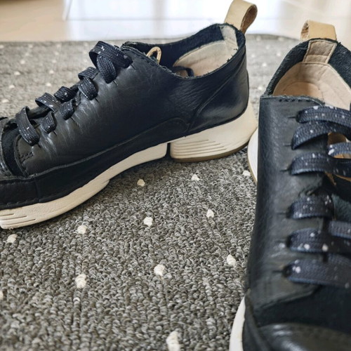 Clarks sport shoes used, leather, size 37, black