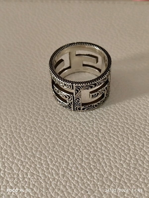 Gucci G Cube wide silver 925 ring new
