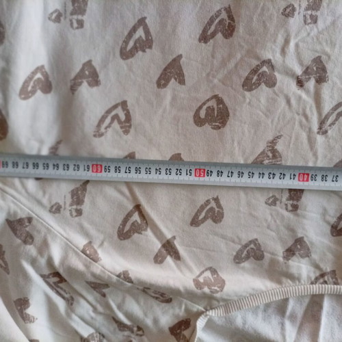 Sweatshirt with hearts Sheego size 54 used, cotton, white beige
