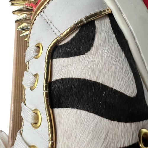 Christian Louboutin Lou Spikes sneakers μεταχειρισμένα, μέγεθος 37, μαύρα και πολύχρωμα