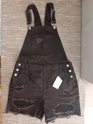Ολόσωμη φόρμα Denim Co νέα, μαύρη, τζιν ύφασμα με φθορές, μέγεθος XL