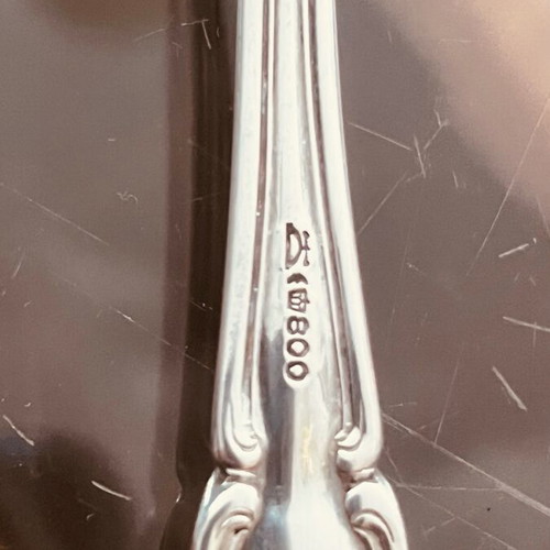 Silver 800 German Serving Spoons like new