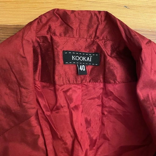 Silk red Kookai jacket used, size small