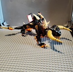 Lego Ninjago Cole Earth Dragon used, original set missing one orange wing