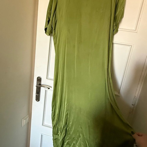 Caftan dress green olive with hood Bsb size L used