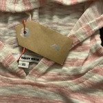 Tally Weijl sleeveless striped hoodie XS, pink and white