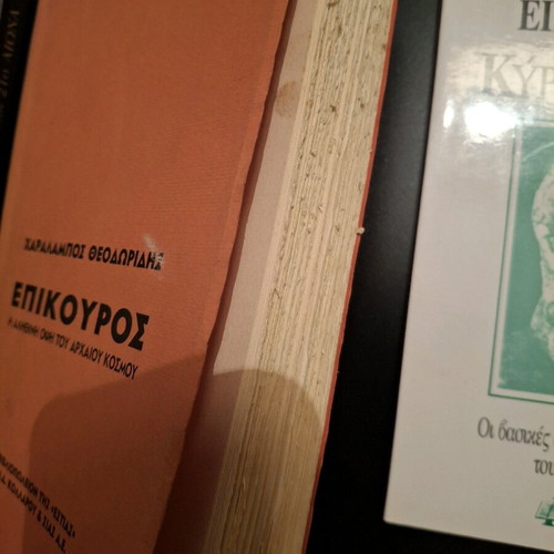 Three books about Epicurus, used, complete, good condition