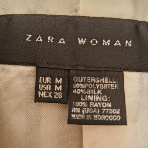 Blazer Zara Woman striped beige and brown, like new