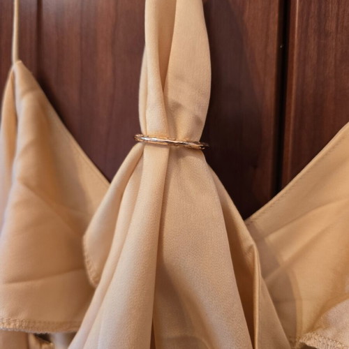 Yellow satin dress size L