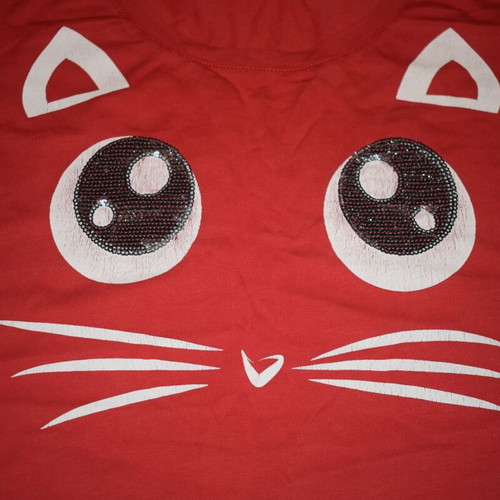 Karl Lagerfeld T shirt women size L used, red