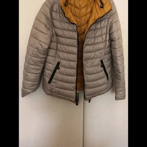 Reversible jacket used yellow and gray with hood size S