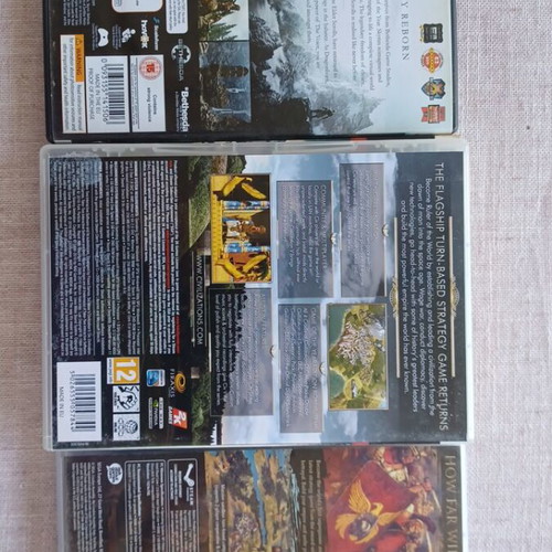 Pc games Skyrim, Civilization 5 Game of the Year Edition, Total War Rome 2 like new