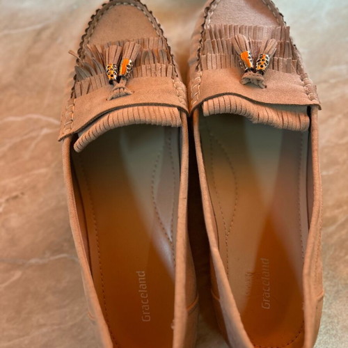 Graceland women's moccasins like new, size 41, eco suede