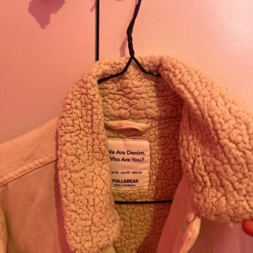 Pull & Bear denim jacket like new, beige, XS