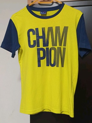 Champion μπλουζάκι μεταχειρισμένο για 13-14 ετών, μπλε με φωσφορούχο