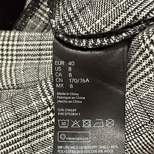 Gray pied de poule office pants H&M like new, size L