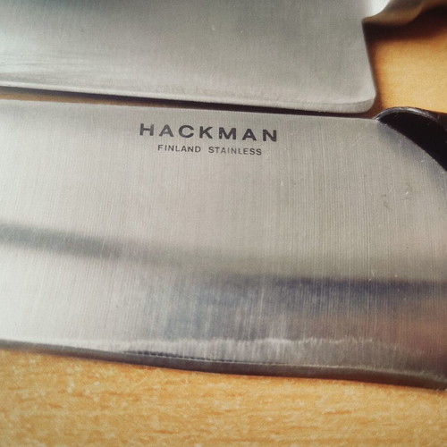 Anders Petter chef knives and Hackman stainless steel knives