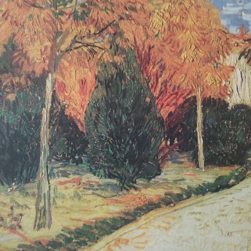 Oil painting 130x100 cm like new, Van Gogh Autumn Garden